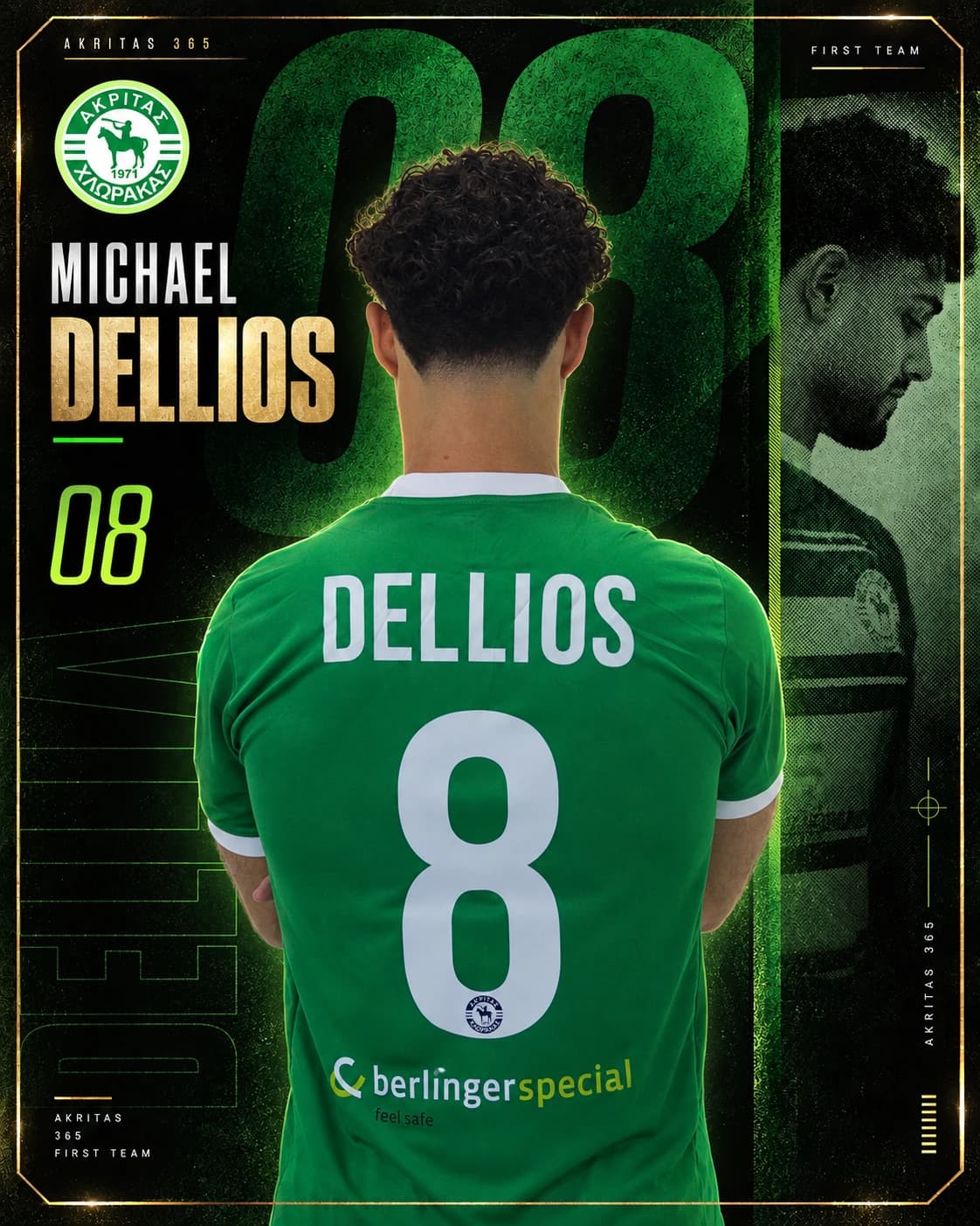 Michael Dellios official player card 3
